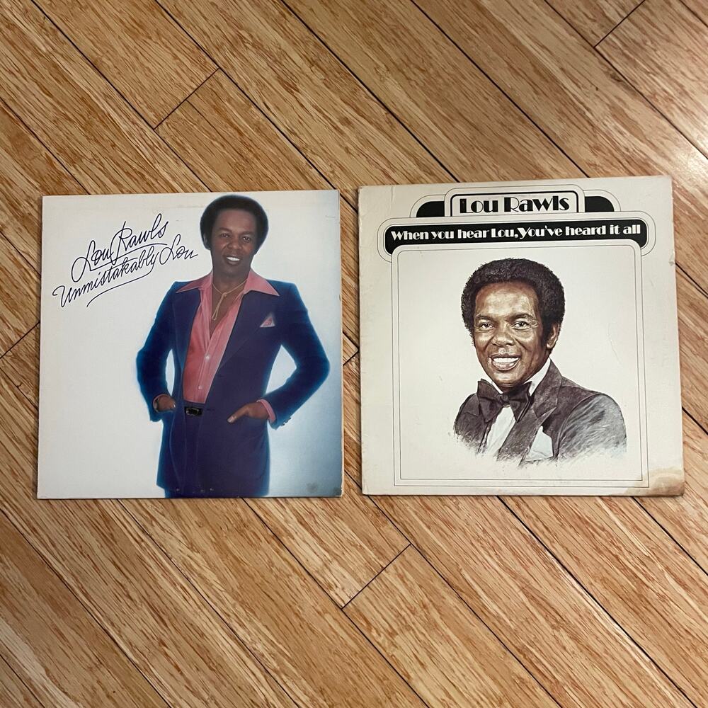 Lot of (2) Lou Rawls LPs vintage vinyl records soul rnb funk